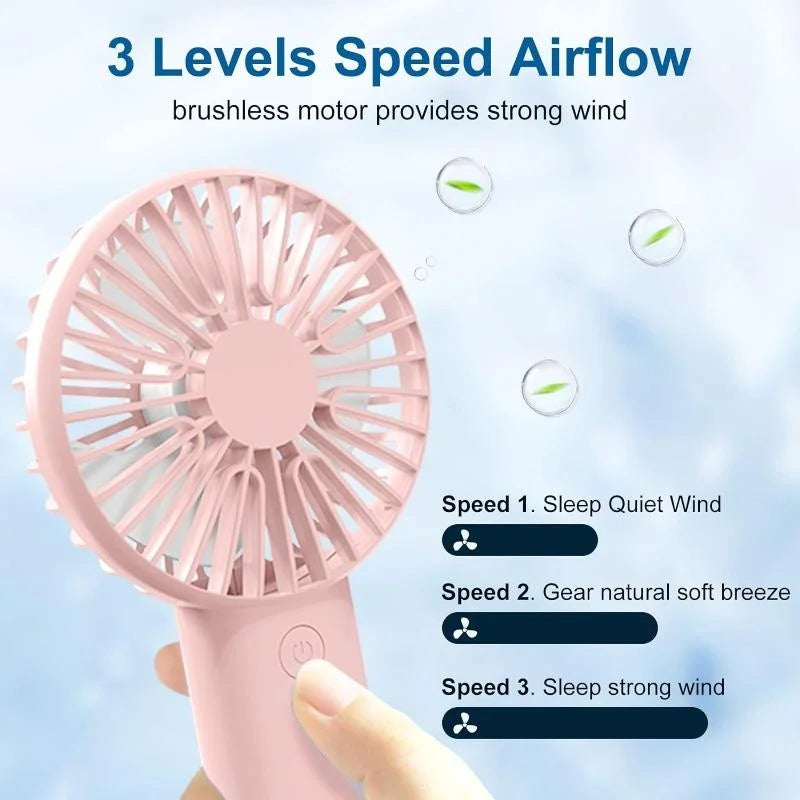 Handheld Portable USB Rechargeable Fan